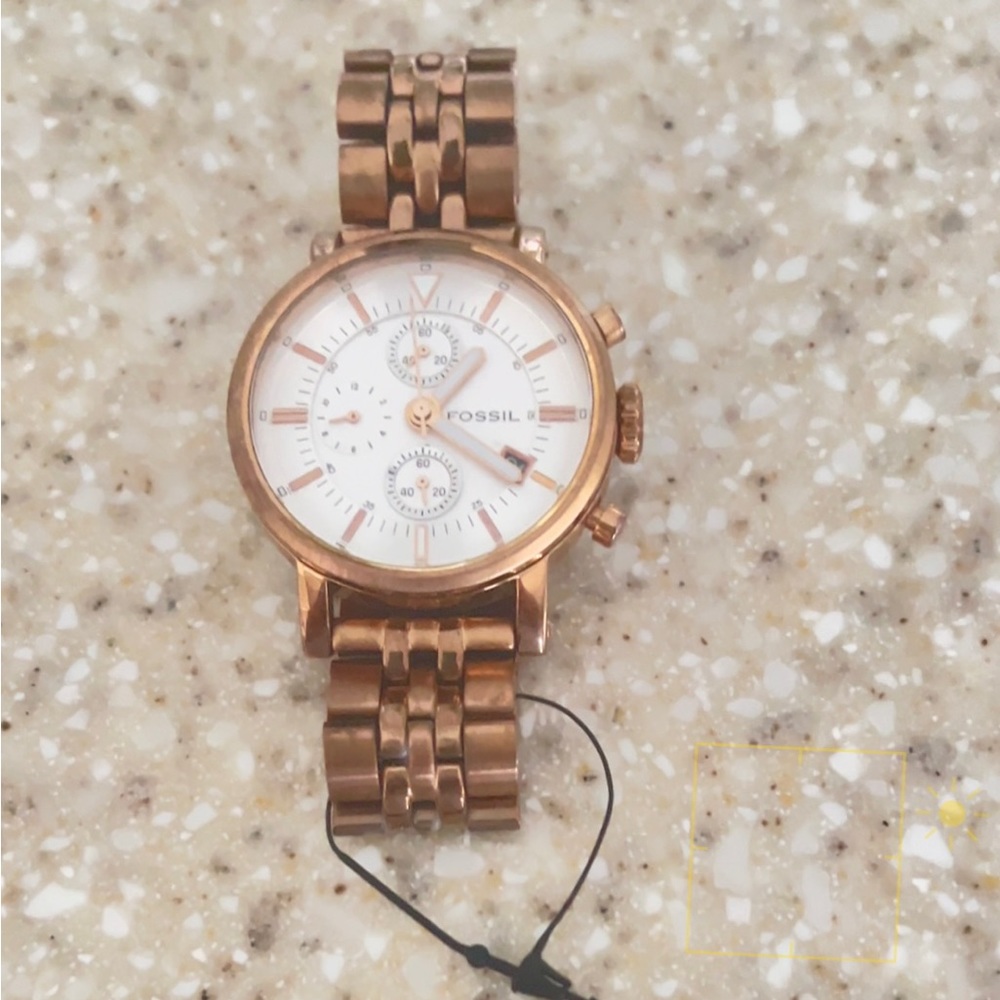 FOSSIL F2 Watch ES-1944 ROSE GOLD WATCH - Picture 7 of 9